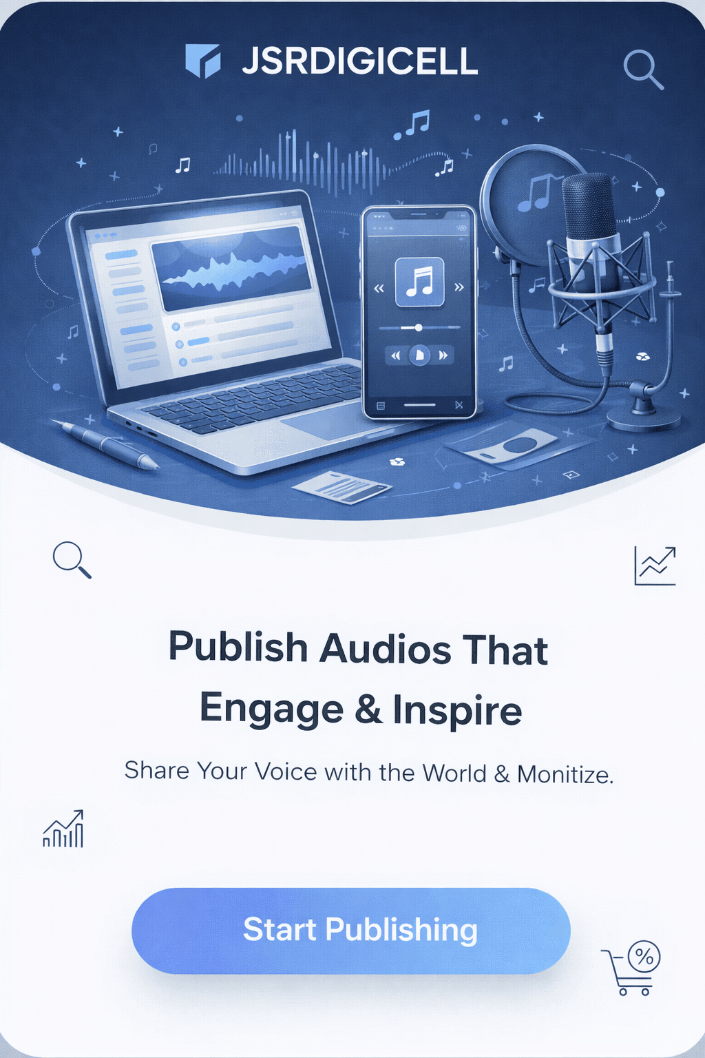 JSRDigicell - Publish Audios with Us